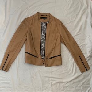 Light brown leather jacket